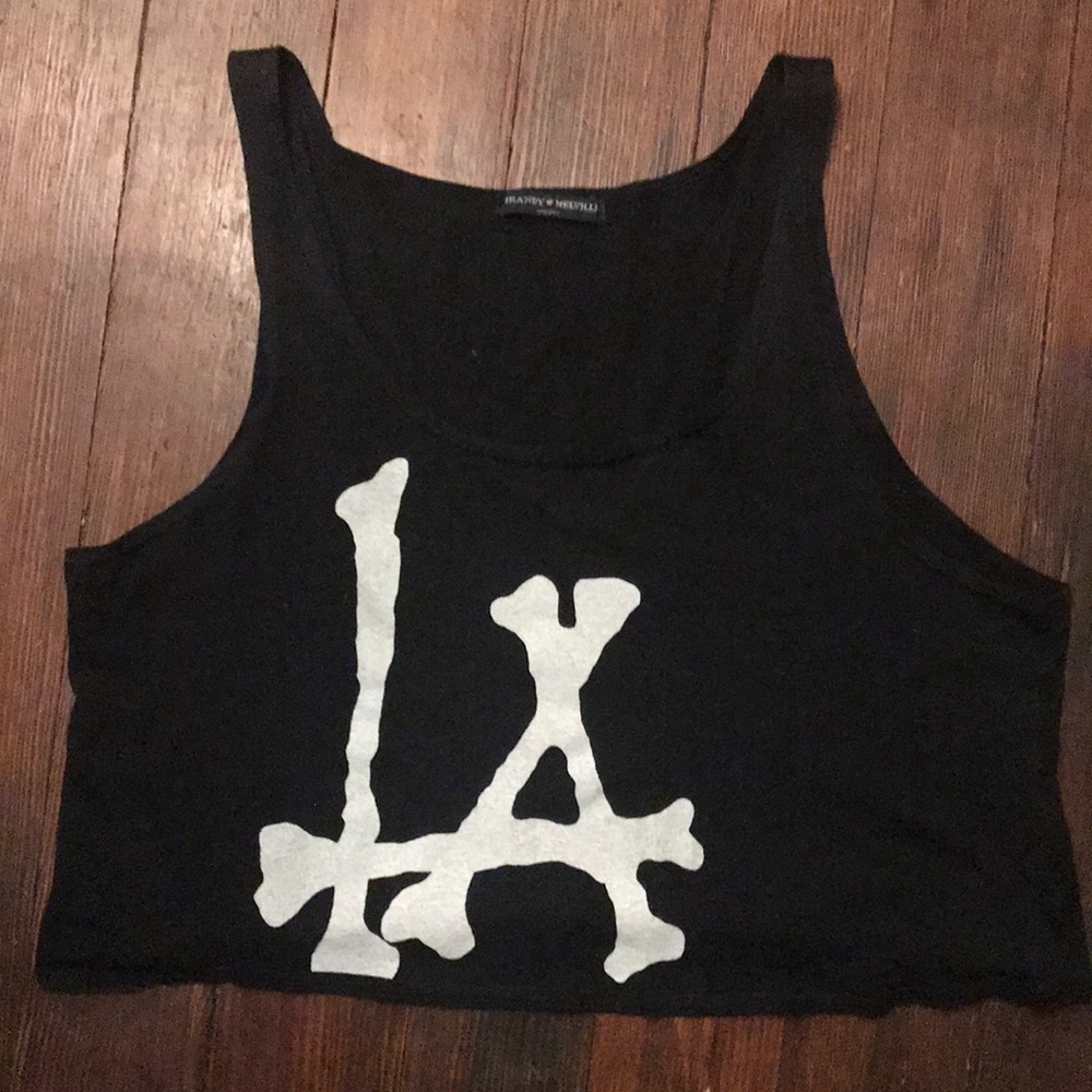 Brandy Melville  LA black crop top